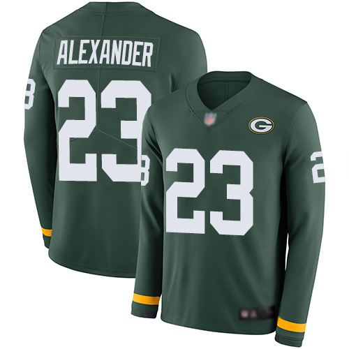 Green Bay Packers Limited Green Men #23 Alexander Jaire Jersey Nike NFL Therma Long Sleeve->youth nfl jersey->Youth Jersey